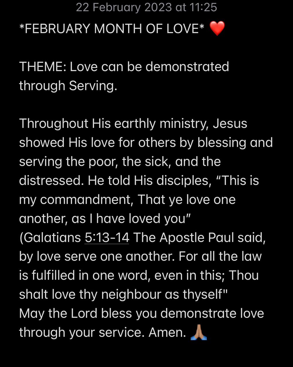 LOVE THROUGH SERVICE