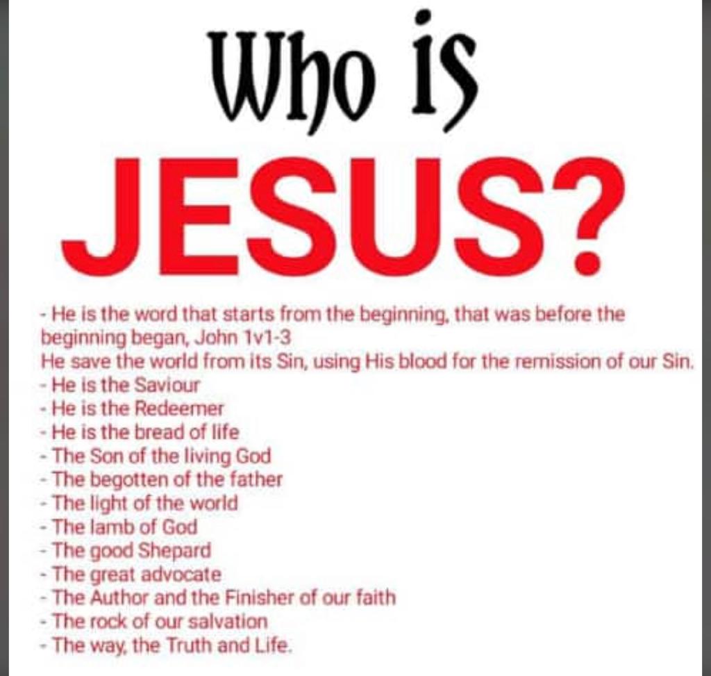 WHO IS JESUS?