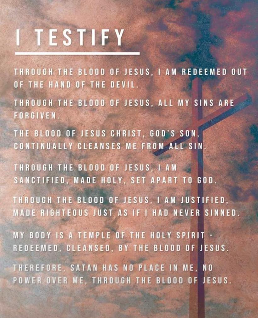 THE BLOOD OF JESUS HAS POWER.