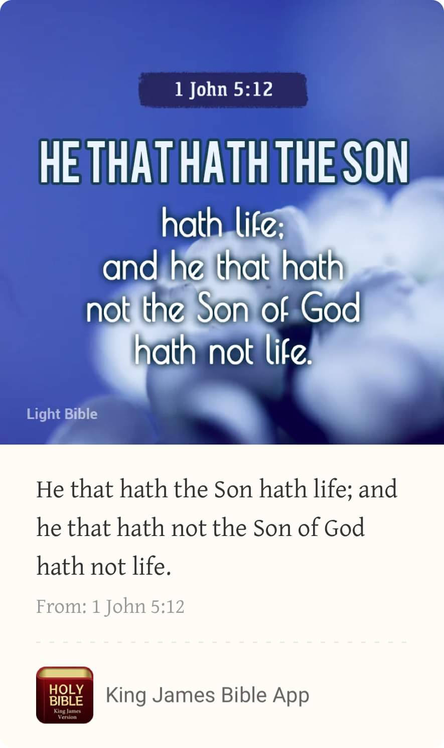 NO JESUS, NO LIFE.